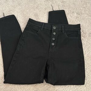 AE Curvy high Rise Jegging Crop - multi button